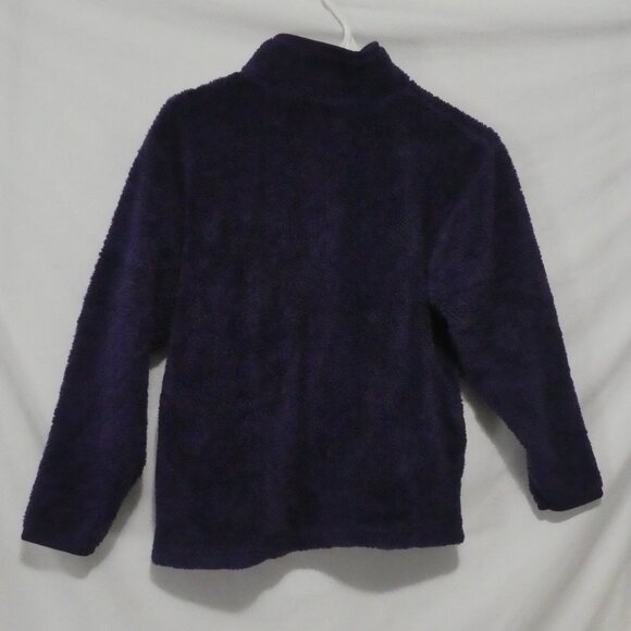 NORTHERN GETAWAY | 17.5 inch pit to pit measured | Purple Fleece 1/4 Zip Teddy - Picture 2 of 15